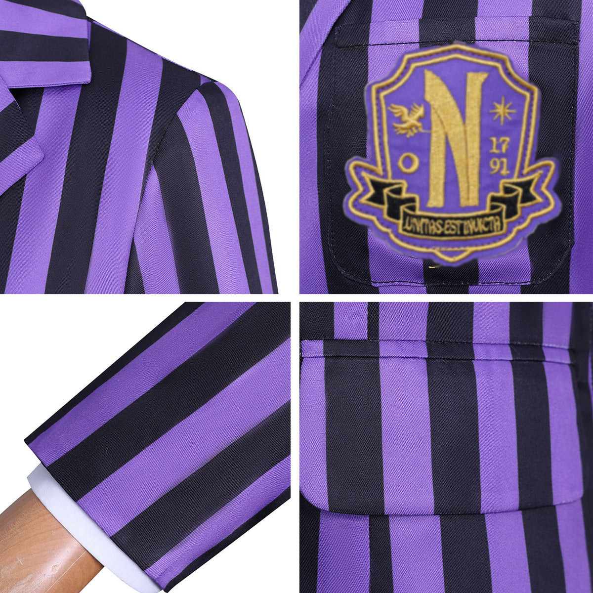 Wednesday Season 2 Agnes DeMille Purple School Uniform Cosplay Costume