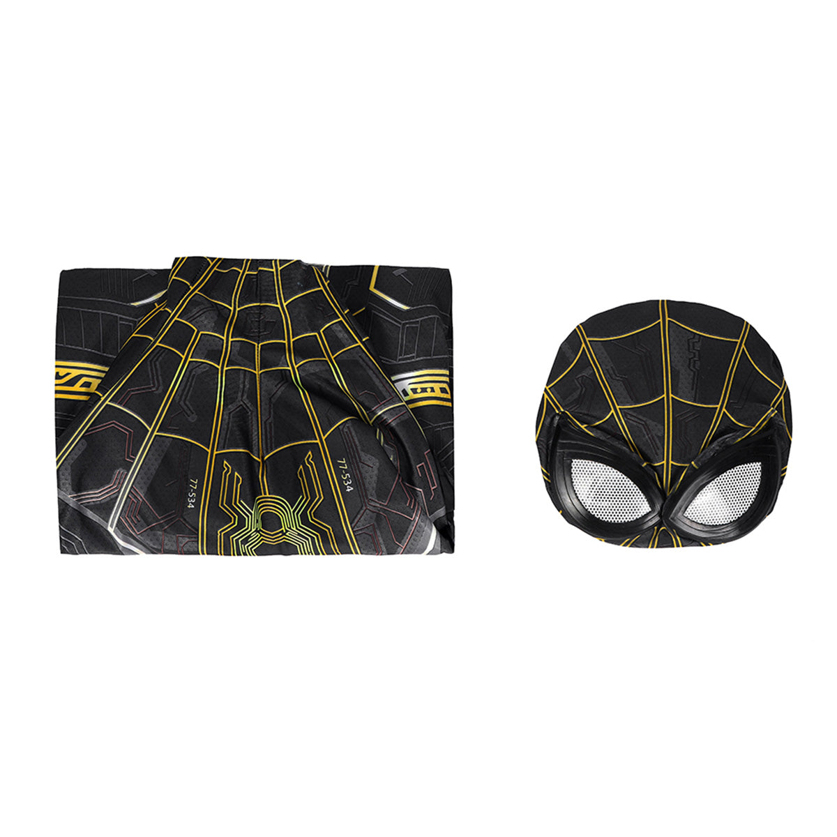 Marvel Spider-Man 3 No Way Home Spider Man 3 Peter Parker Black and Gold Suit Jumpsuit Zentai Halloween Cosplay Costume