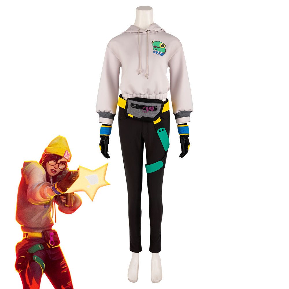 MANZ Killjoy Cosplay Set - Hat, Glasses & Earrings For Game Costume Accessories