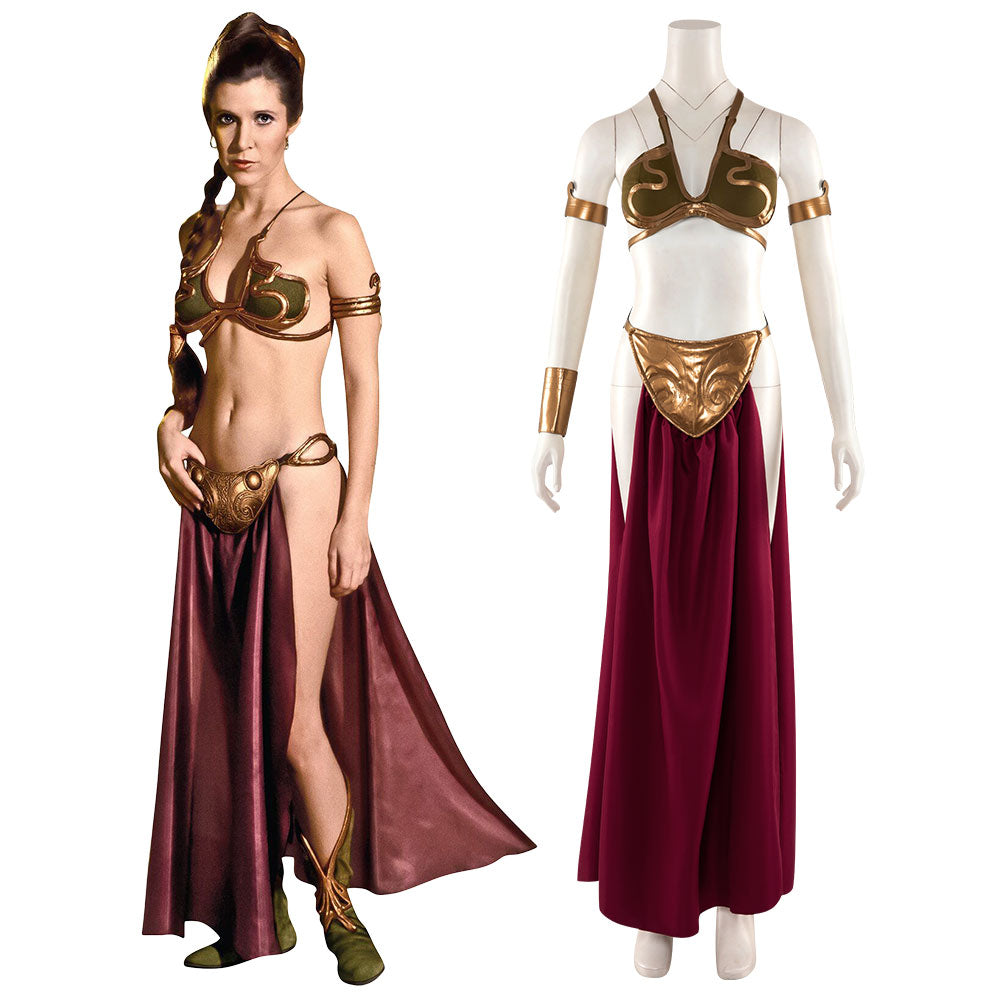 Star Wars Princess Leia Slave Girl Cosplay Costume, Brown / XL Star Wars Princess Leia Slave Girl Cosplay Costume, Brown / XL