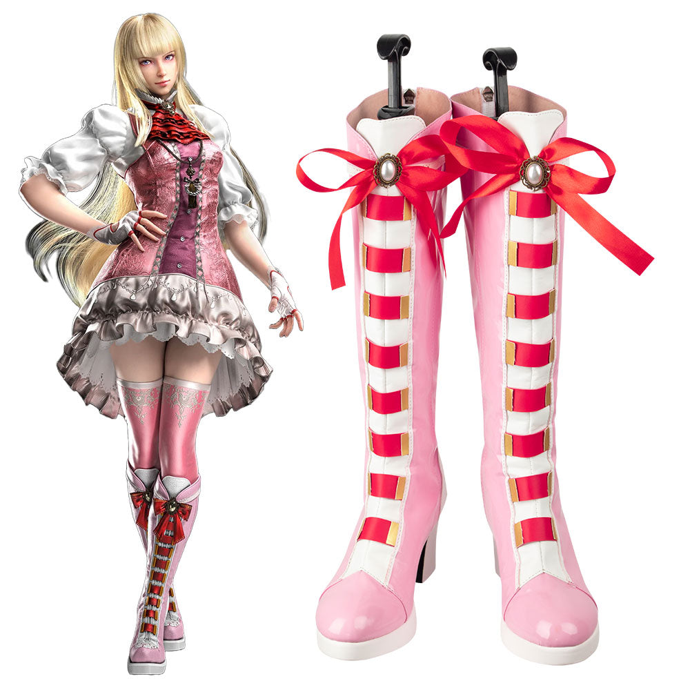 TEKKEN 8 Lili Emilie De Rochefort Pink Cosplay Shoes – Gcosplay