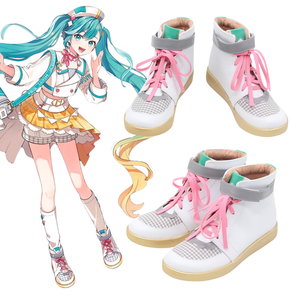 Vocaloid Hatsune Miku Black Cosplay Zapatos Edición A – Gcosplay