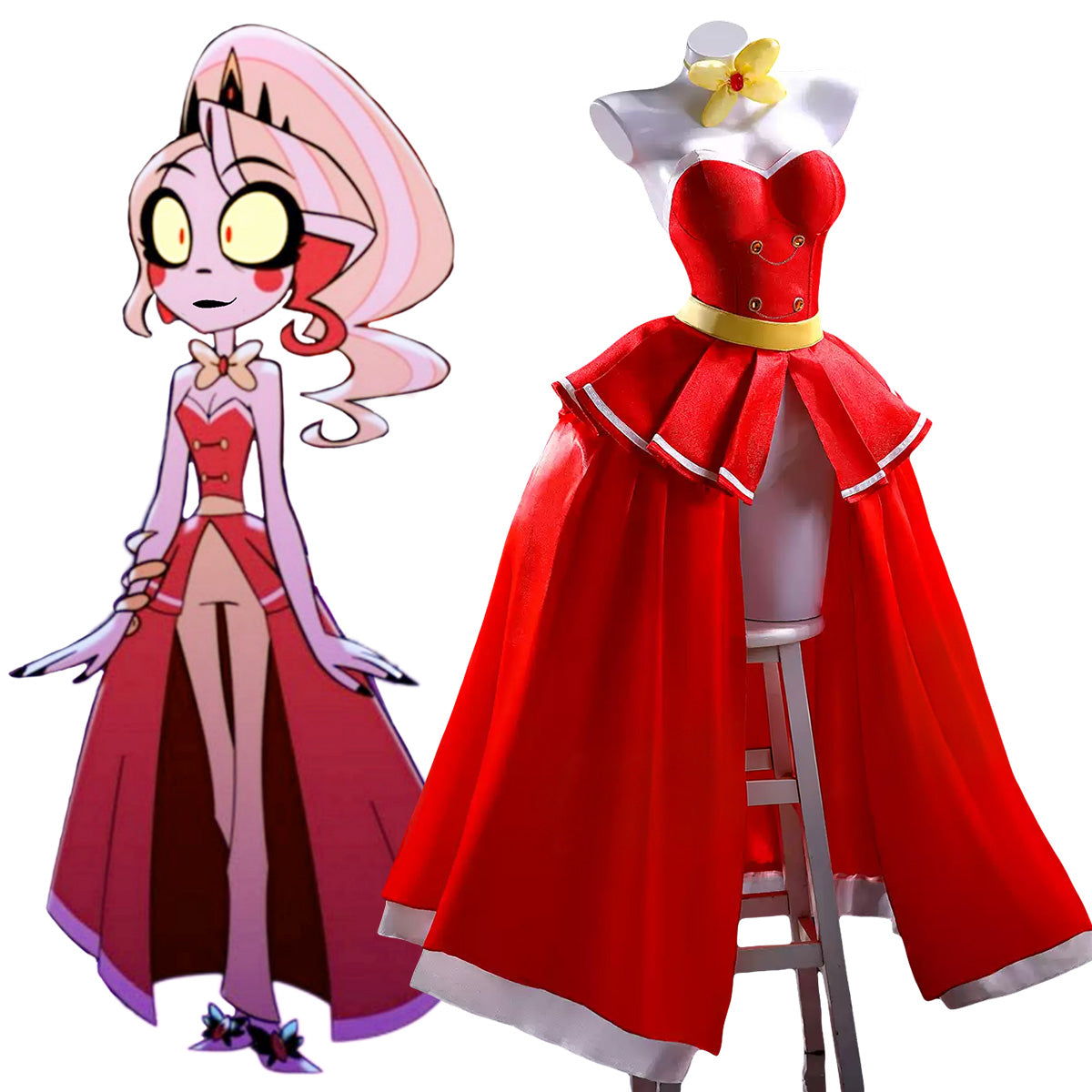 Hazbin Hotel Season 2 Charlie Party Dress Cosplay Costume – Gcosplay