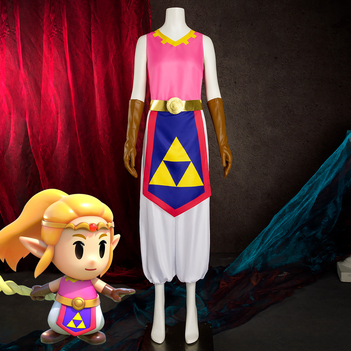 TLOZ: Echoes of Wisdom Princess Hyrule Cosplay Costume Female / S
