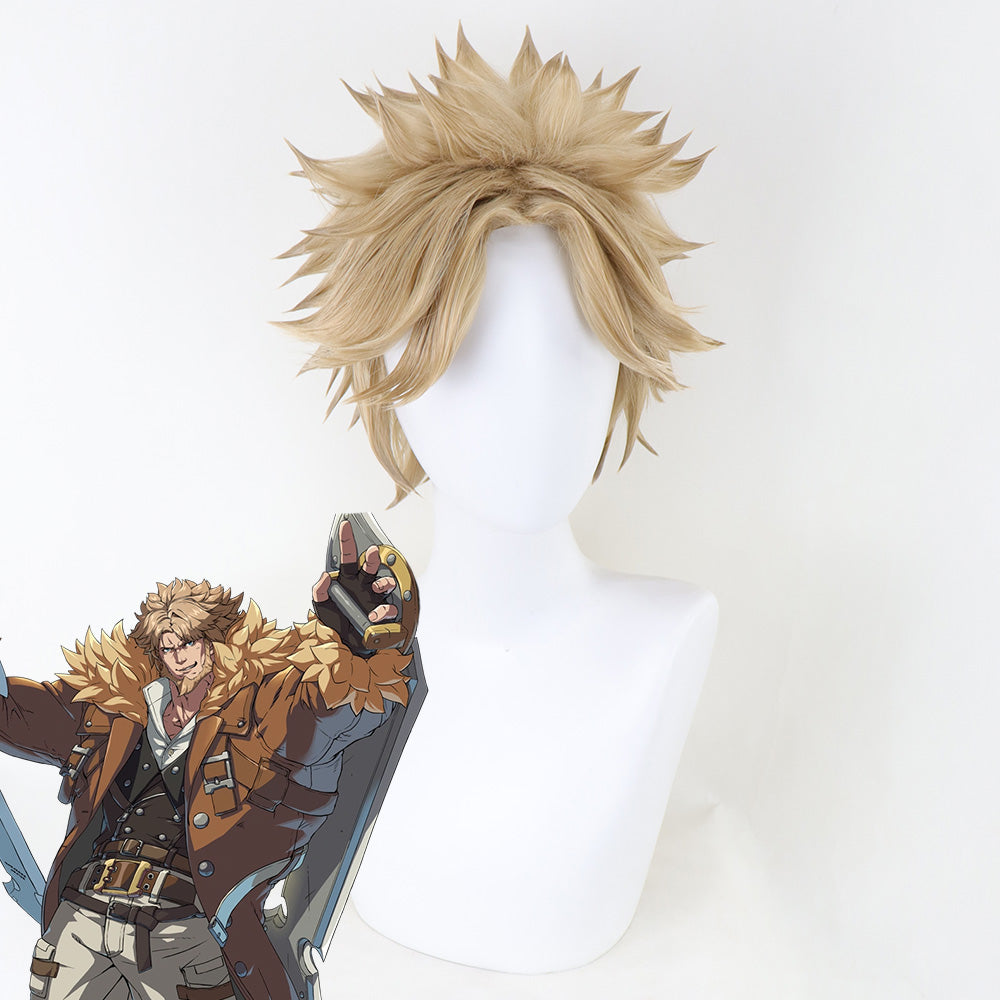 guilty gear leo Guilty Gear STRIVE Leo Whitefang Golden Cosplay Wig – Gcosplay