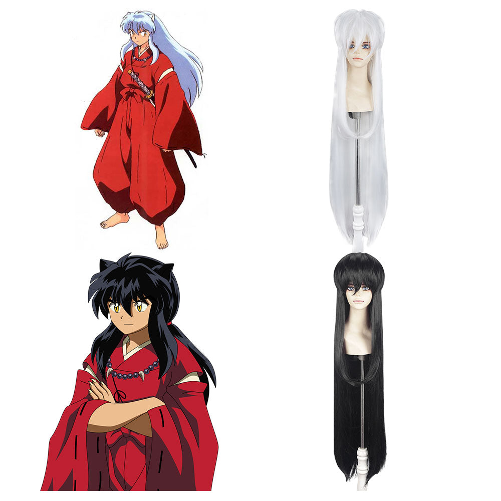 Parrucca Cosplay Inuyasha - Lunga, Con Cuffia Rete Inclusa, Per Halloween E Feste A Tema