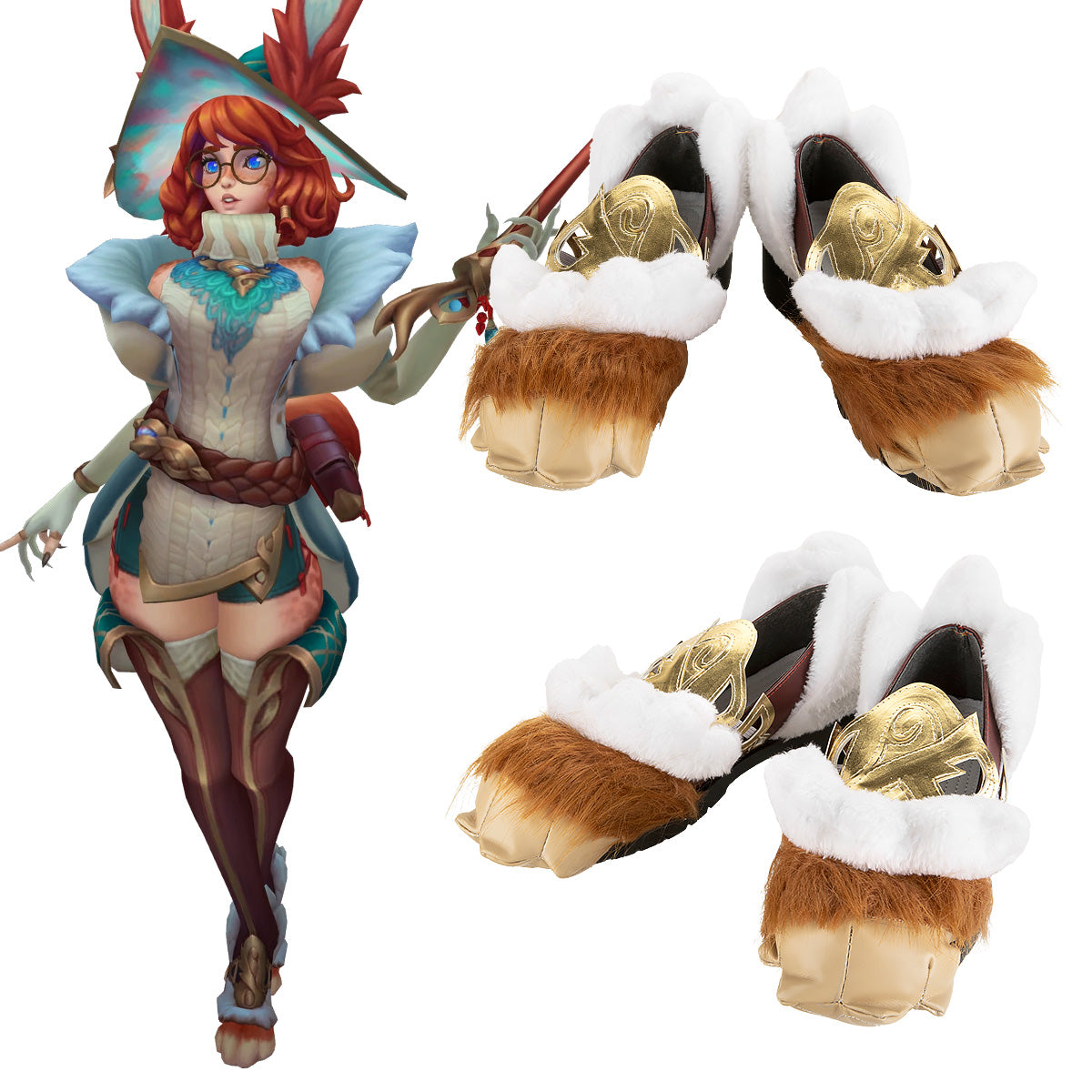 league of legends gear Guilty Gear -Strive-Bridget blaue Cosplay-Schuhe – Gcosplay