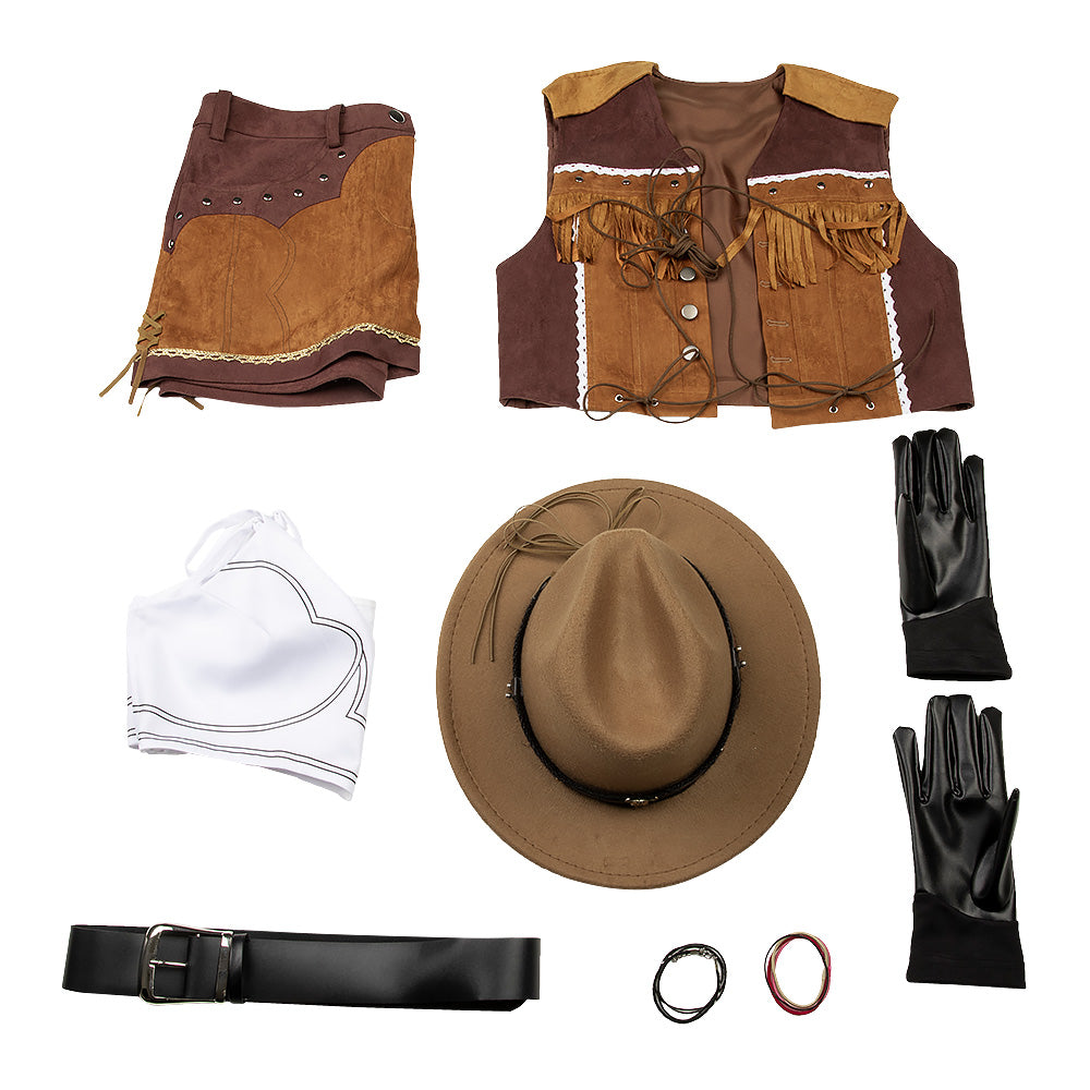 Final Fantasy VII Remake FF7 Tifa Lockhart Cowgirl Cosplay Costume