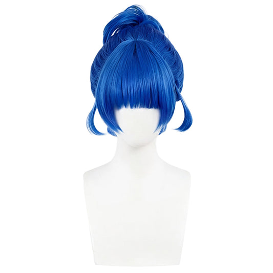OVERWATCH 2 X LE SSERAFIM FEARLESS D.VA Blue Cosplay Wig
