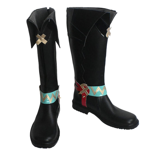 Genshin Impact Ifa Black Shoes Cosplay Boots