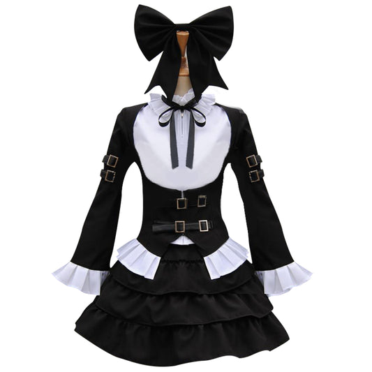 Fairy Tail Erza Scarlet Black Maid Dress Cosplay Costume