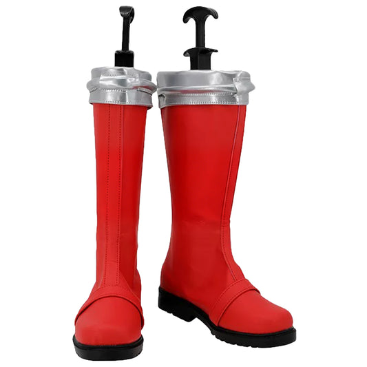 Power Rangers Dino Charge Dino Charge Red Ranger Red Shoes Cosplay Boots