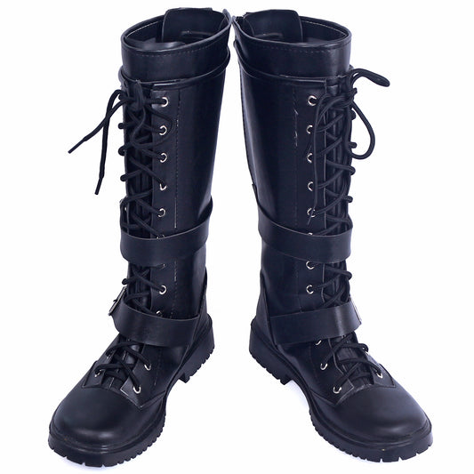 Akatsuki Deidara de Naruto Halloween zapatos blancos botas de Cosplay