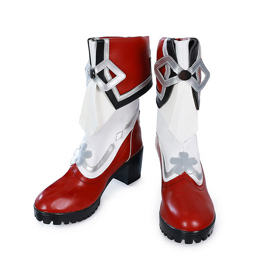 Genshin Impact Cherries Snow-Laden Hu Tao Red Cosplay Shoes