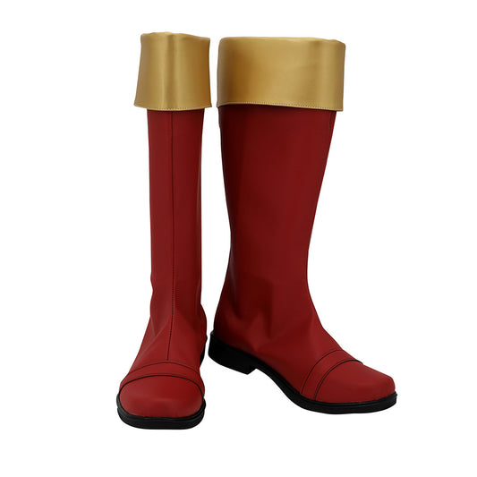 Power Rangers Ninja Storm Crimson Thunder Ranger Red Shoes Cosplay Boots