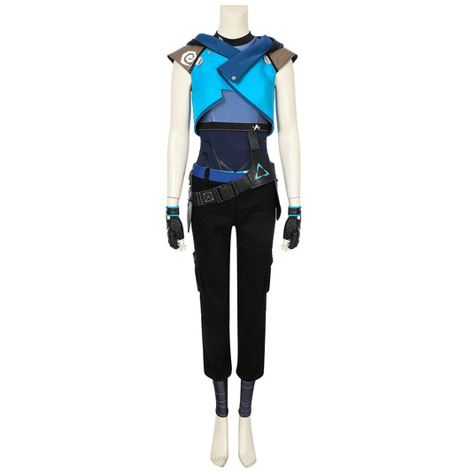 Valorant Jett Blue Cosplay Costume
