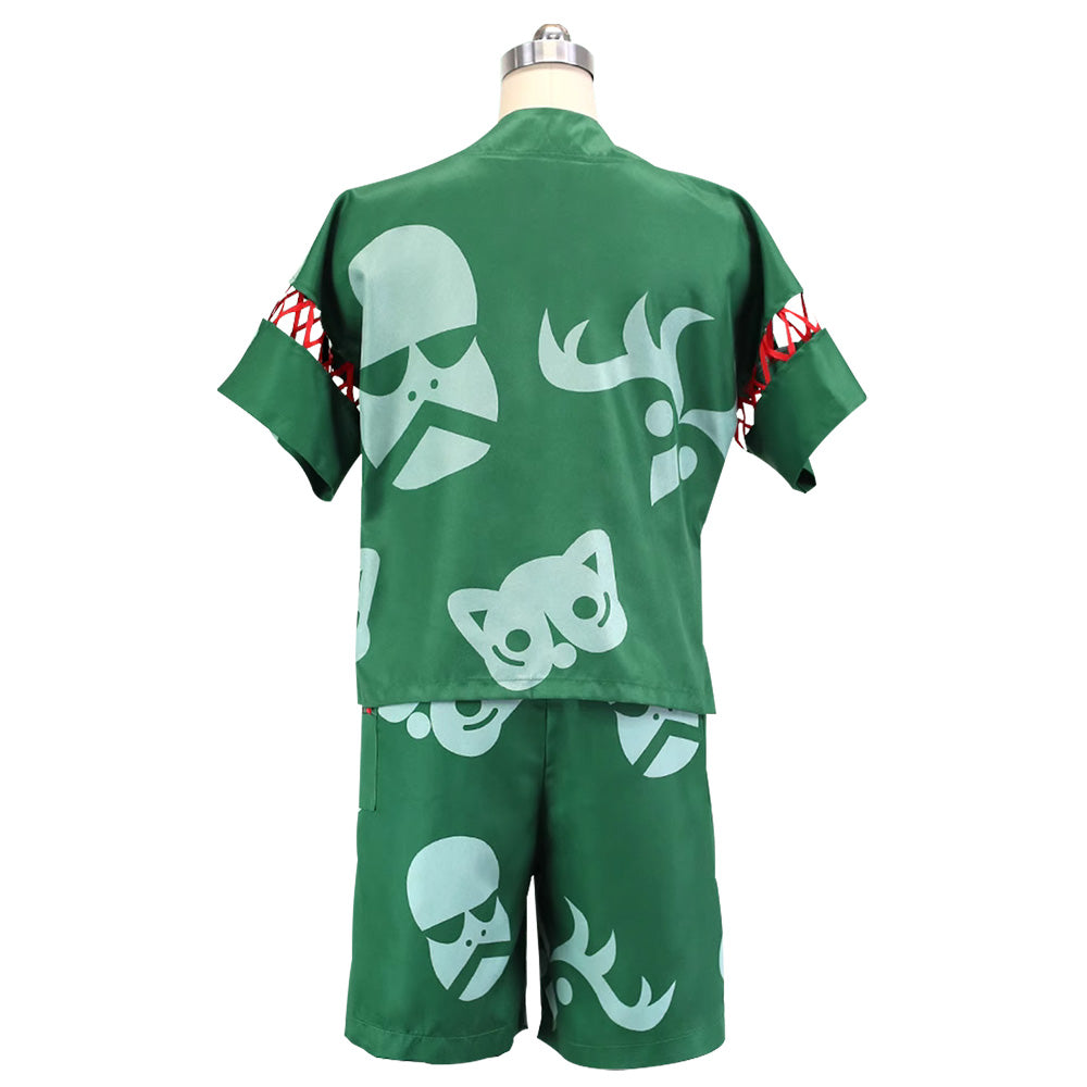 Pokemon Scarlet and Violet The Hidden Treasure of Area Zero Green Kimono Cosplay Costume