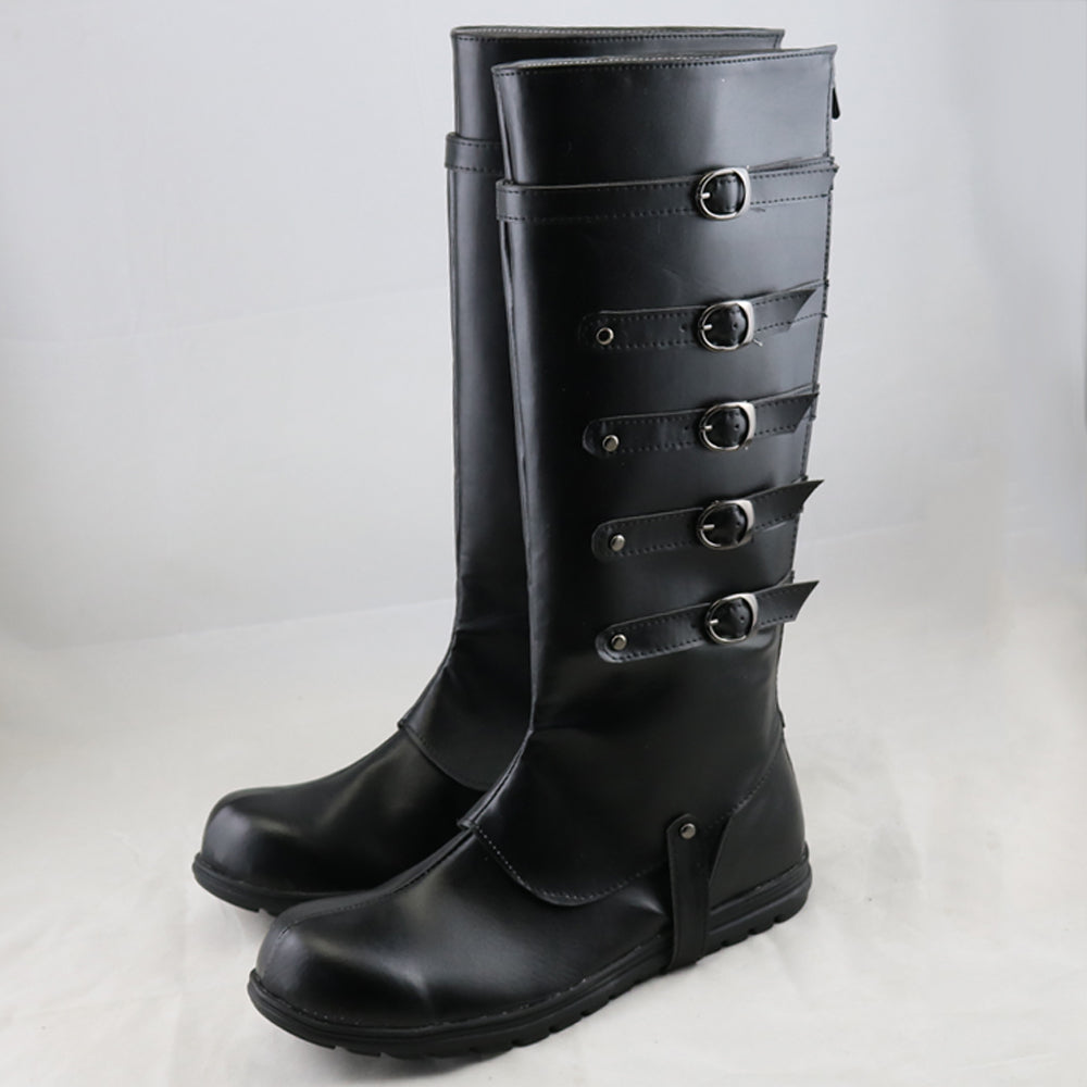 Devil May Cry 5 DMC5 Vergil Black Shoes Cosplay Boots