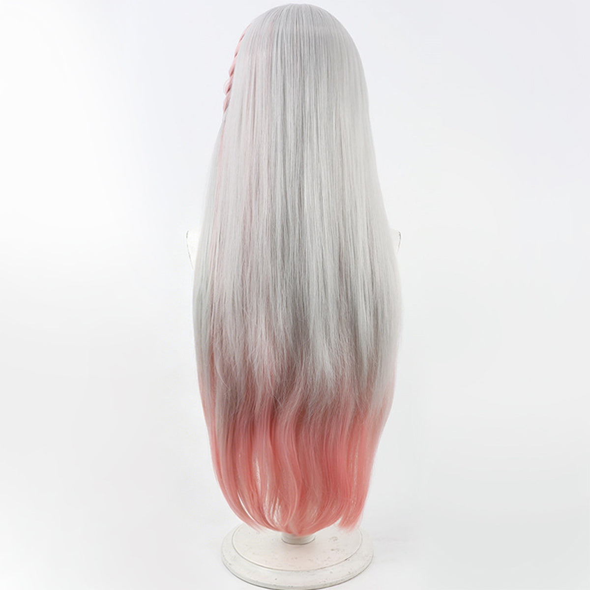 Hololive YouTube VTuber Nakiri Ayame Silver Grey Pink Cosplay Wig A Edition