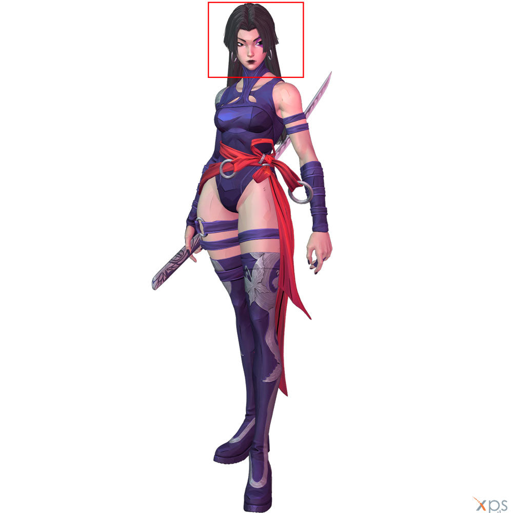 MAV Rivals Vengeance Psylocke Black Cosplay Wig