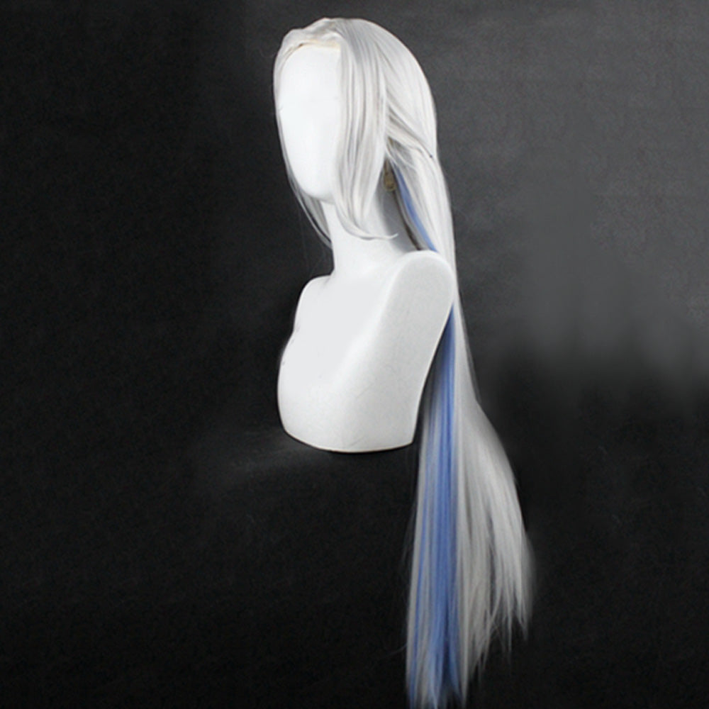 Pokemon Sword and Shield Melony Silver Blue Cosplay Wig