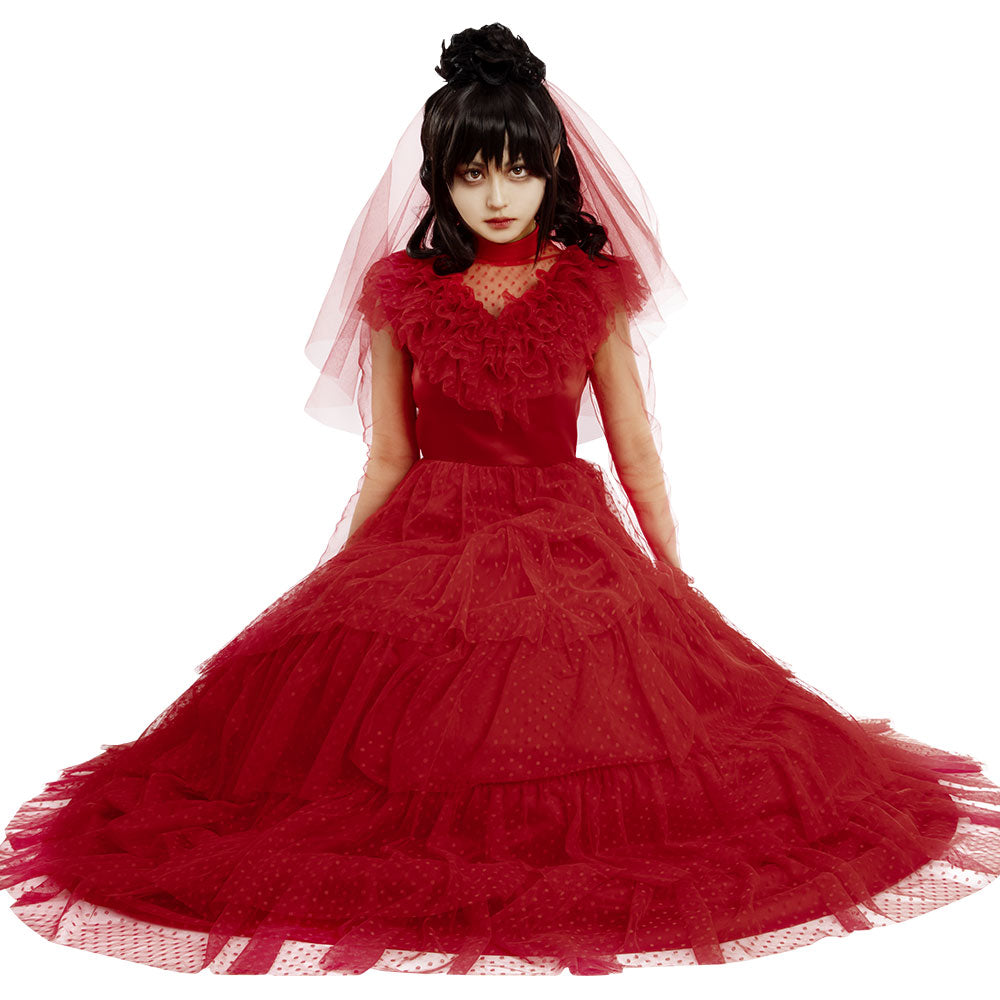 Beetlejuice Lydia Deetz Red Dress Cosplay Costume