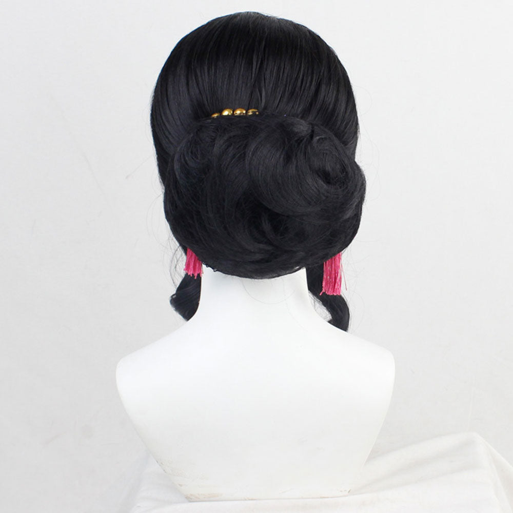 Demon Slayer: Kimetsu No Yaiba Kibutsuji Muzan Female Black Cosplay Wig