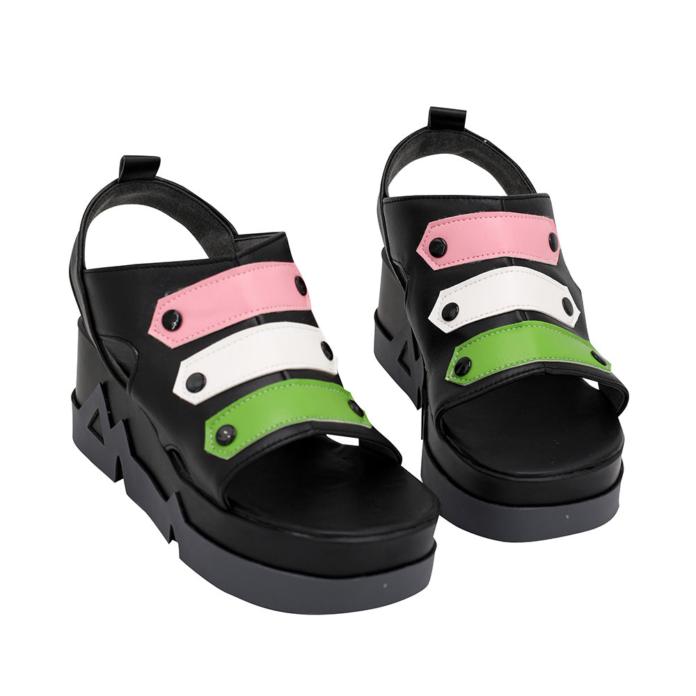 Destin Grand Ordre FGO Assassin Osakabehime Noir Rose Cosplay Chaussures