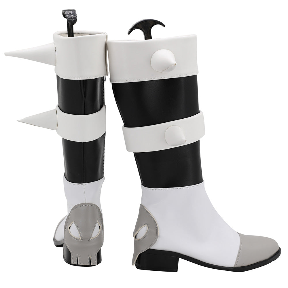 Akatsuki Deidara de Naruto Halloween zapatos blancos botas de Cosplay