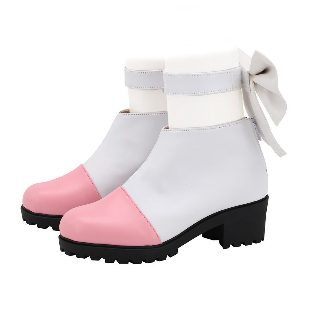 Pokemon Sword And Shield Klara White Purple Cosplay Shoes