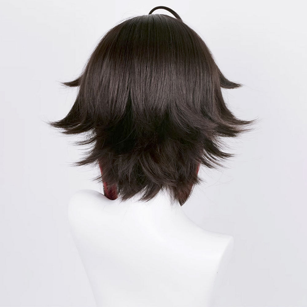 Genshin Impact Xiao Black Red Cosplay Wig