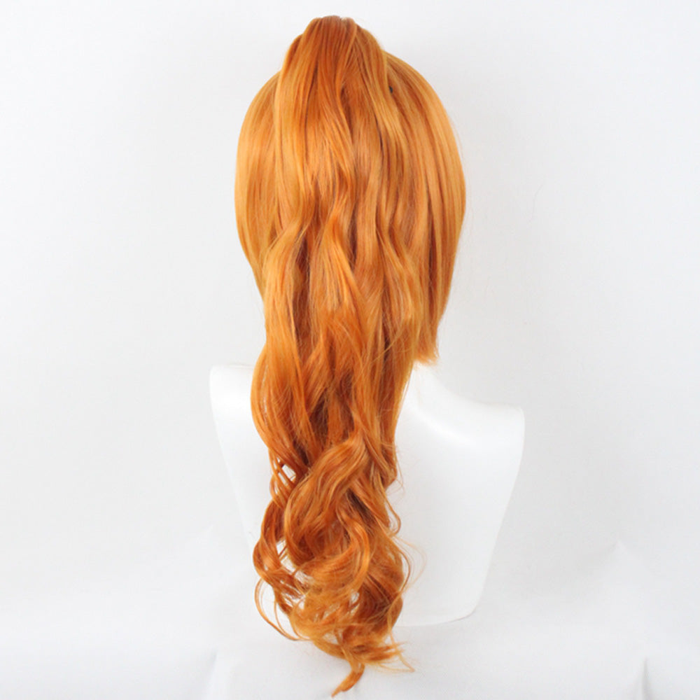 Pokemon Sword and PM Shield Sonia Orange Cosplay Wig