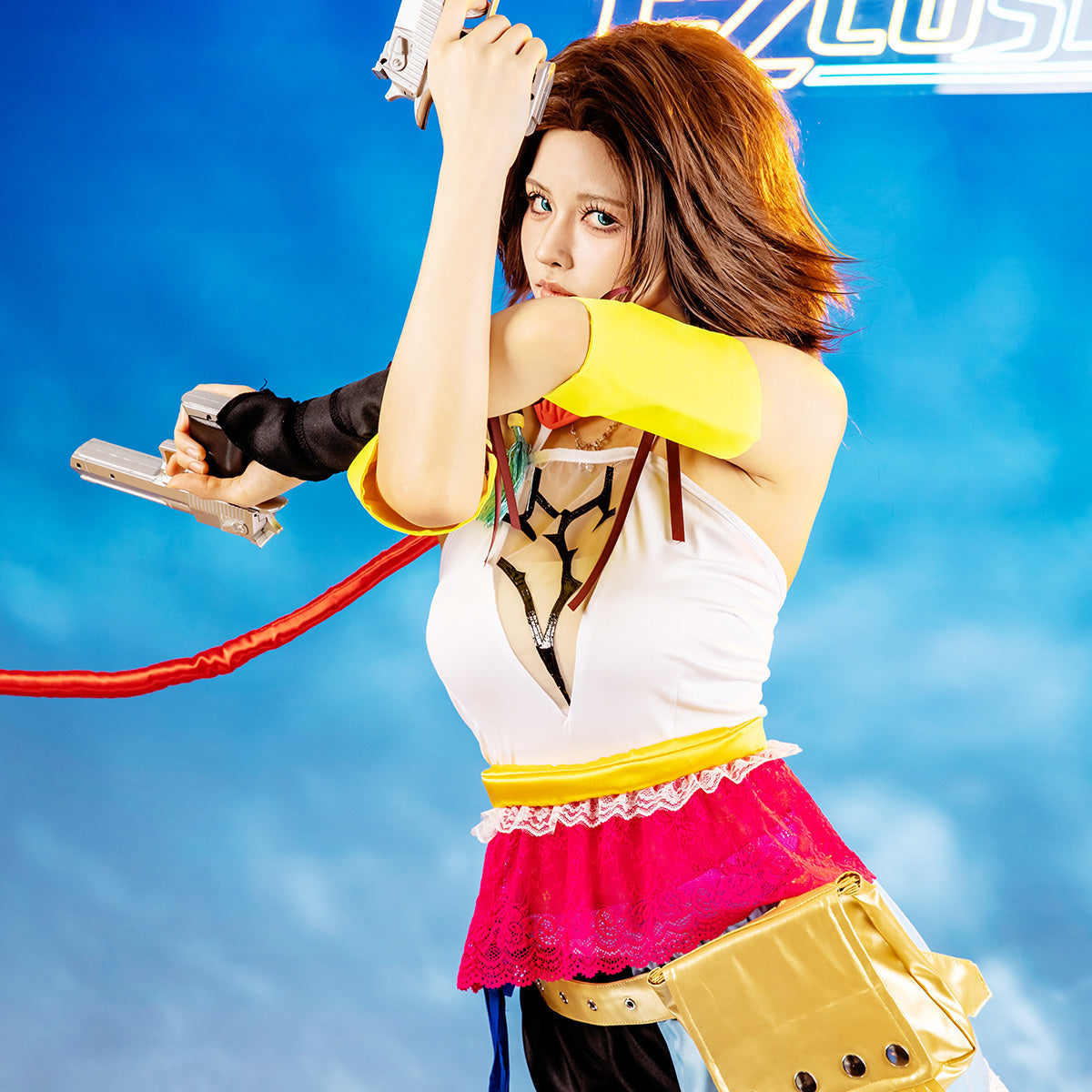 Final Fantasy X-2 FF10-2 Yuna Cosplay Costume