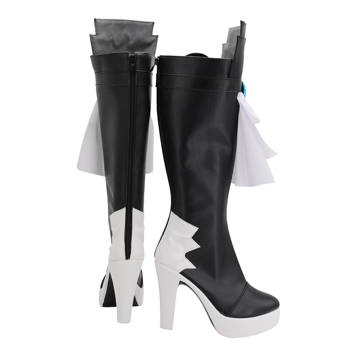 Akatsuki Deidara de Naruto Halloween zapatos blancos botas de Cosplay