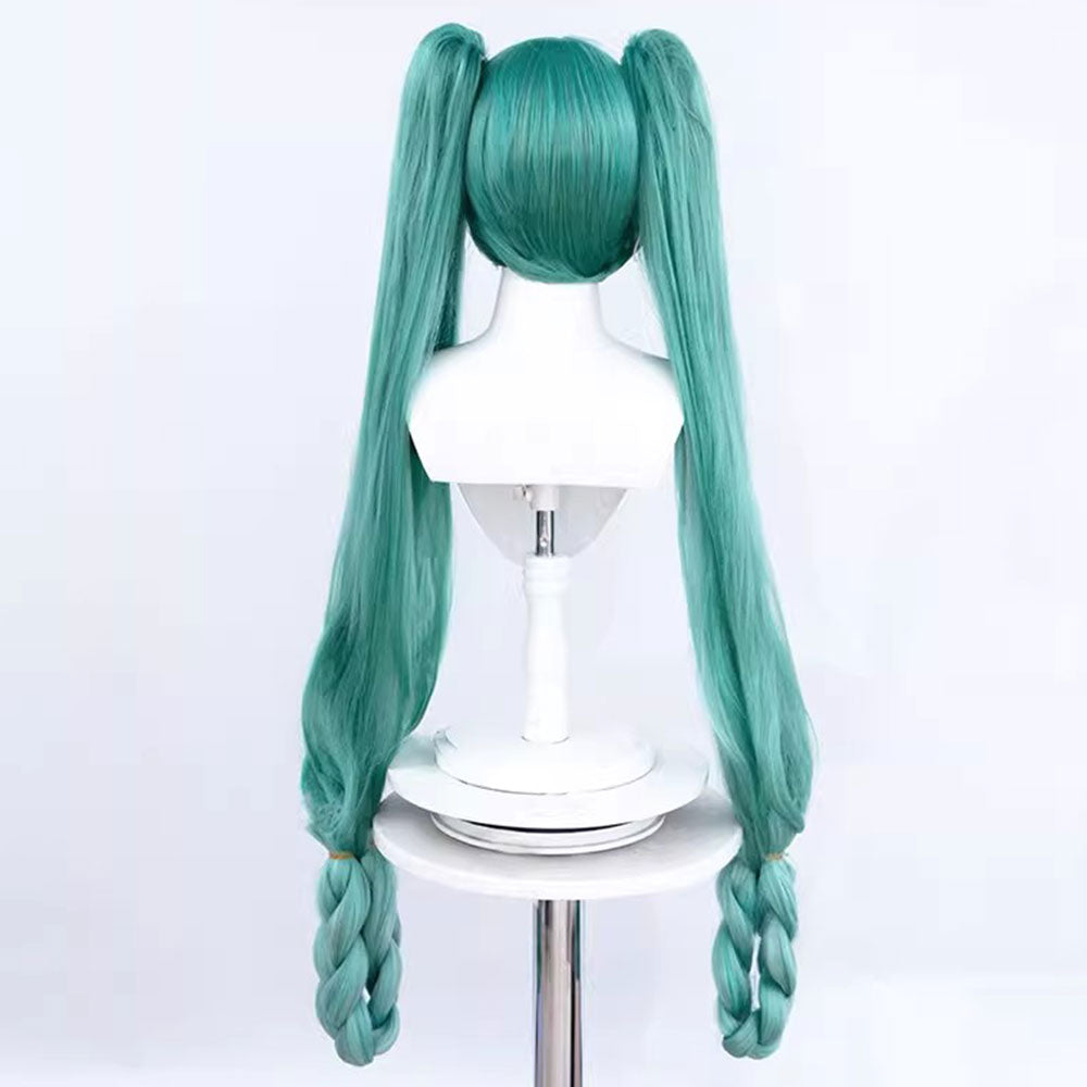 2024 Snow Virtual Girl Vocal Idol Halloween Green Cosplay Wig