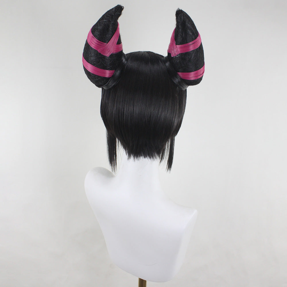 SF VI 6 Purple Black Cosplay Wig