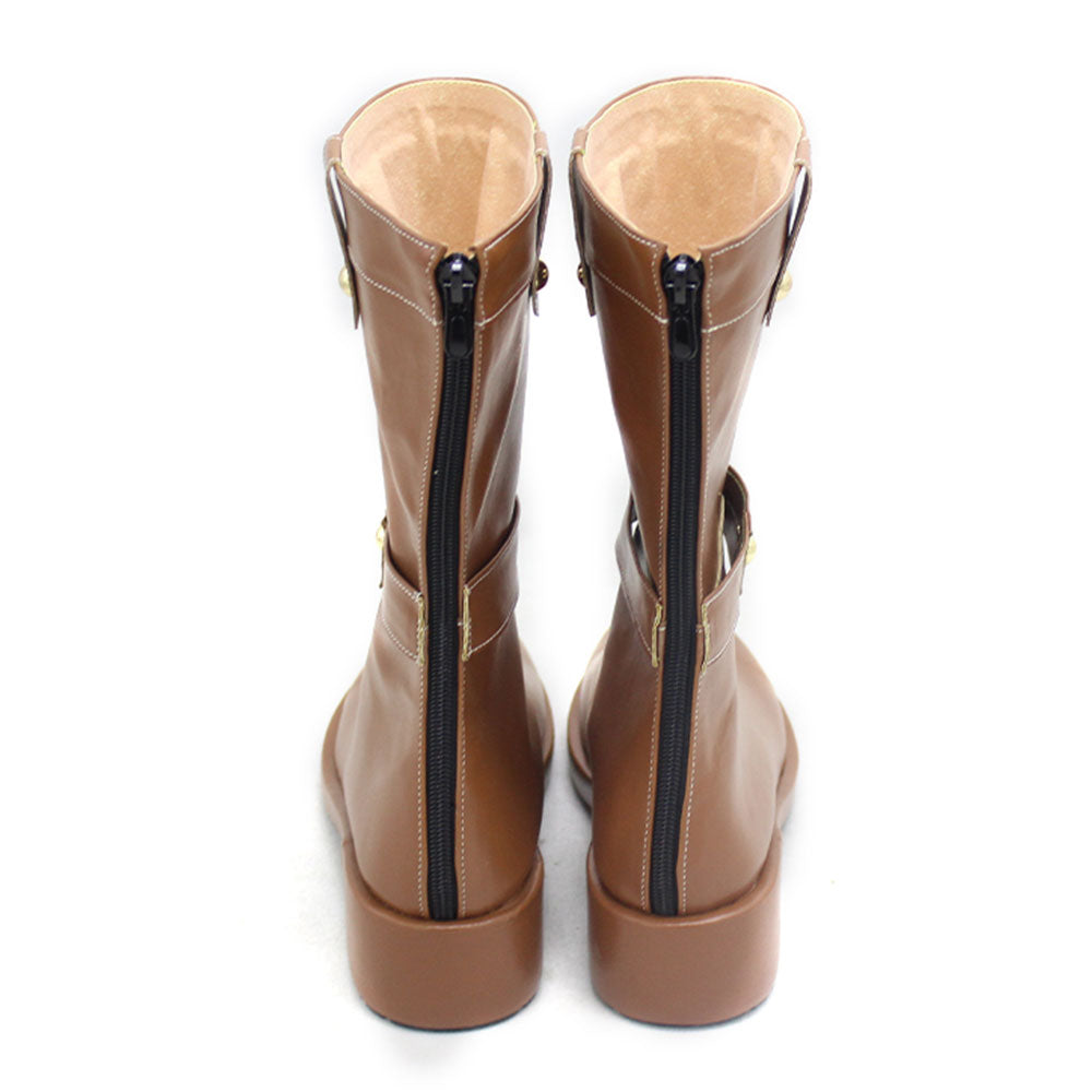 Resident Evil 4 Ashley Graham Brown Scarpe Cosplay Stivali