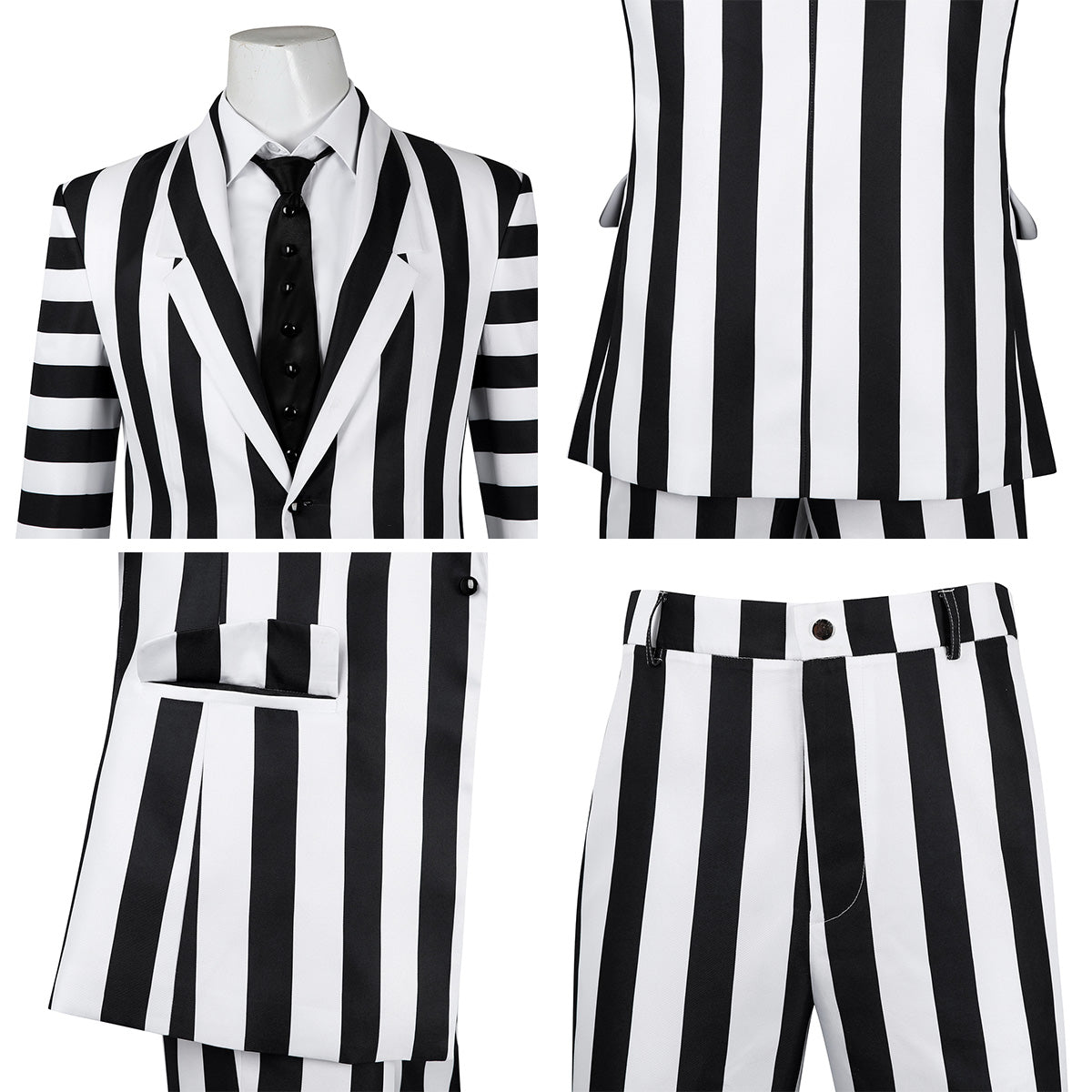 Beetlejuice Betelgeuse 萬聖節紅色角色扮演服裝