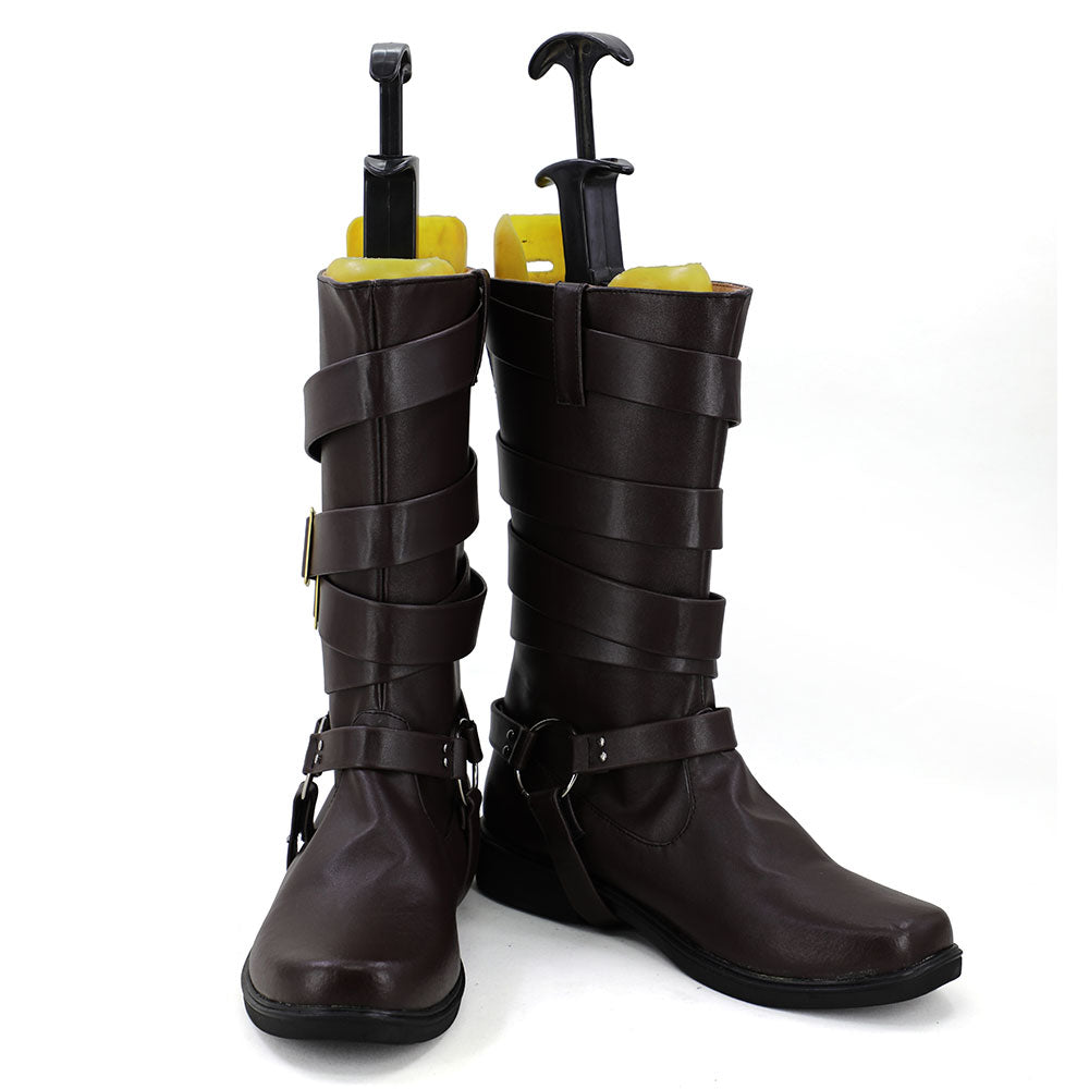 Akatsuki Deidara de Naruto Halloween zapatos blancos botas de Cosplay