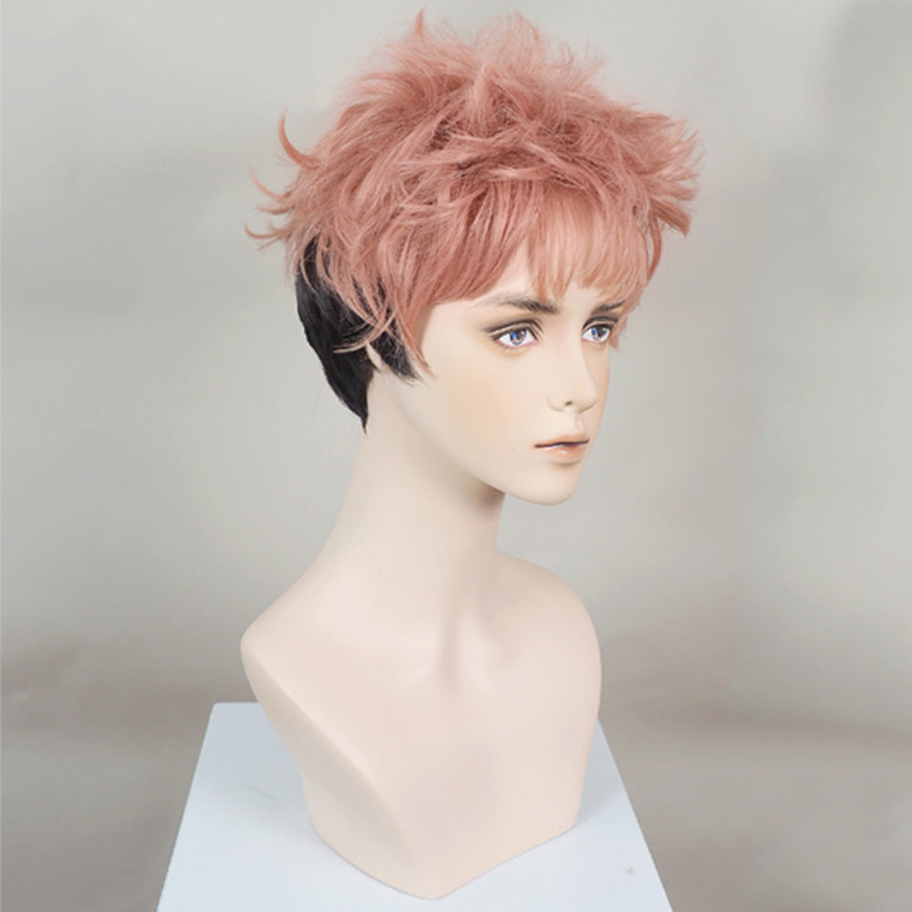 Jujutsu Kaisen Sorcery Fight Yuji Itadori Pink Black Cosplay Wig