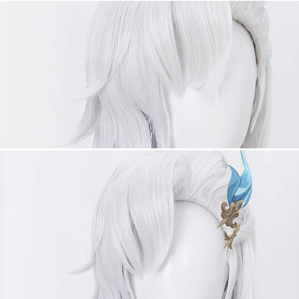 Genshin Impact Navilette Neuvillette Silver Cosplay Wig