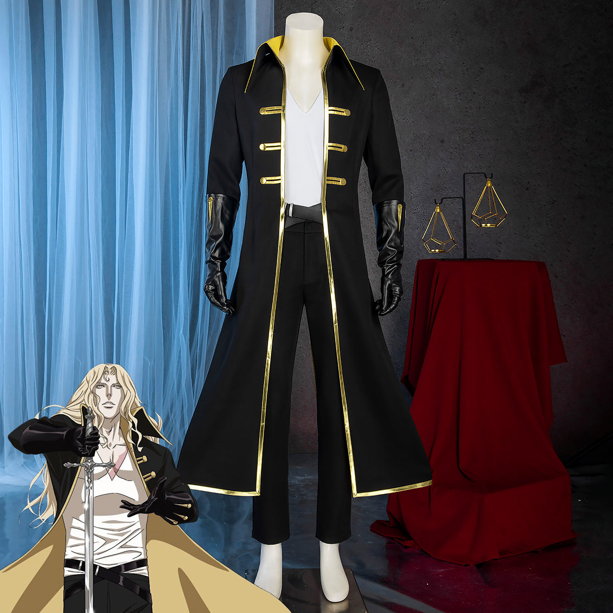 alucard handschuhe Castlevania: Nocturne Alucard Cosplay Costume – Gcosplay