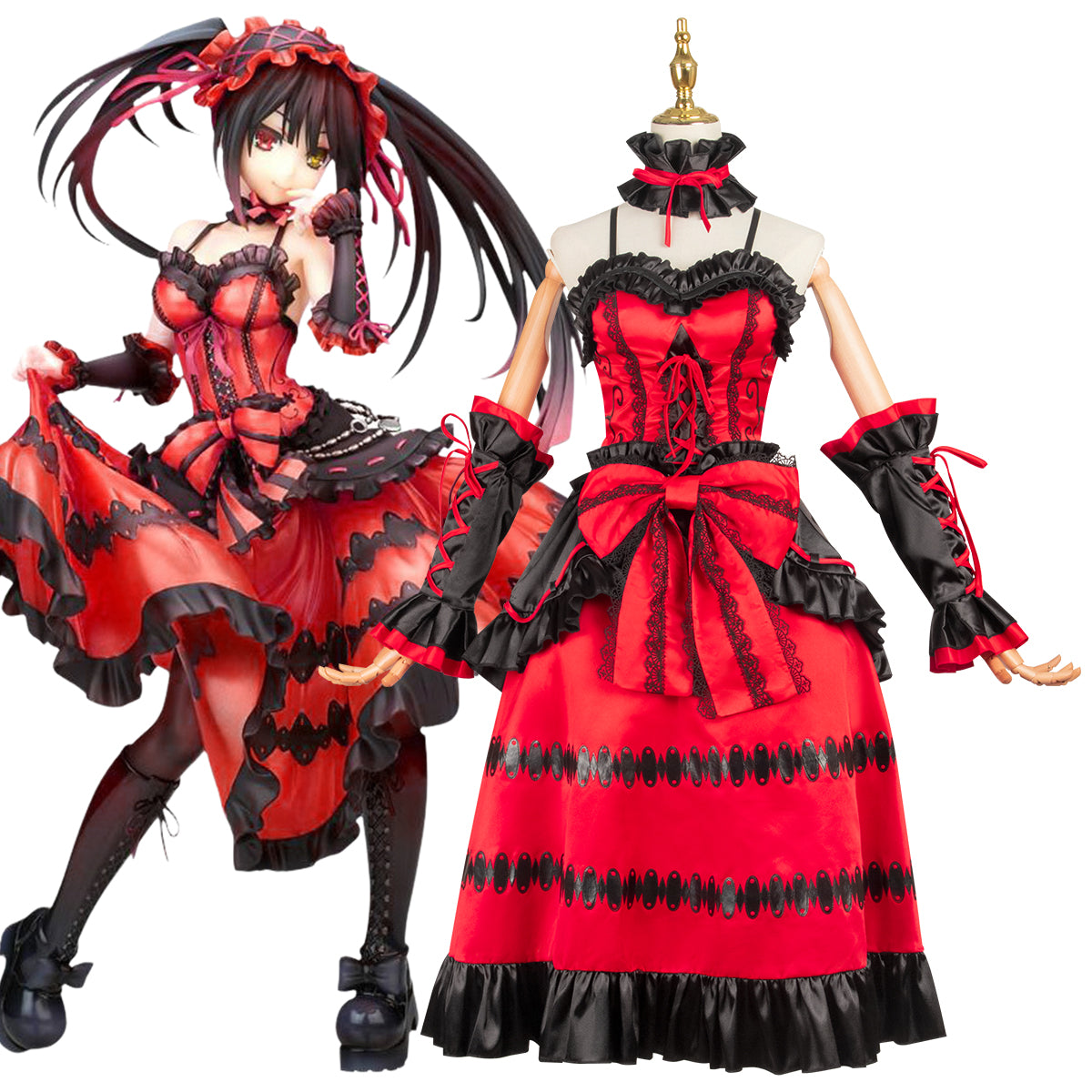 コスプレ衣装 KURUMI Date A Live Tokisaki Kurumi Nightmare Cosplay Costume – Gcosplay