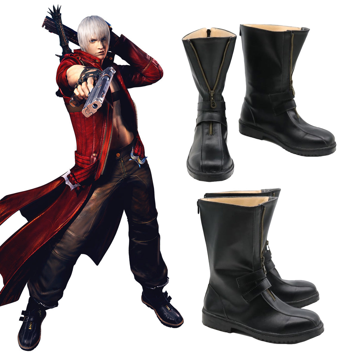 Devil May Cry 3 Dante Shoes Cosplay Boots – Gcosplay