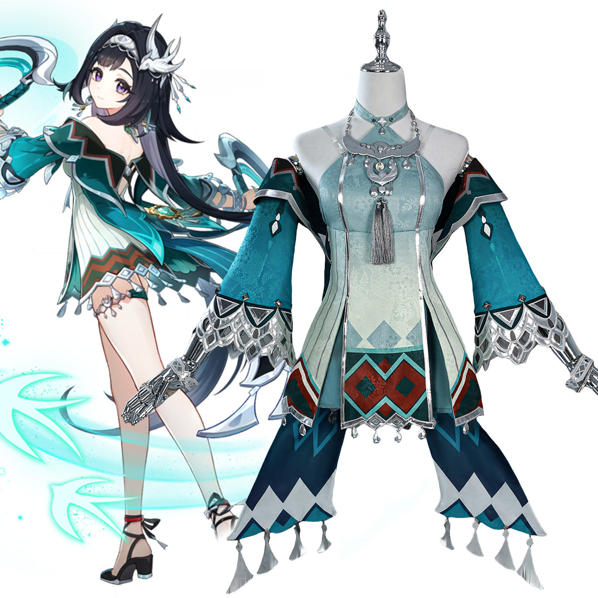 Anime Genshin Impact Lan Yan Cosplay Costume