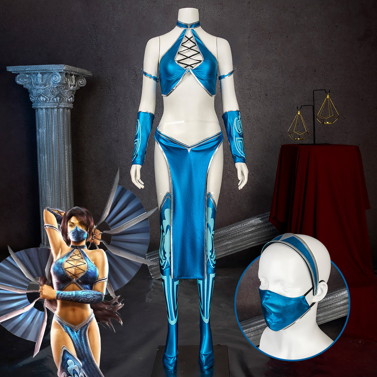 Halloween Halloween Mortal Kombat Kitana Cosplay Costume Gcosplay Halloween Halloween Mortal Kombat Kitana Cosplay Costume Gcosplay