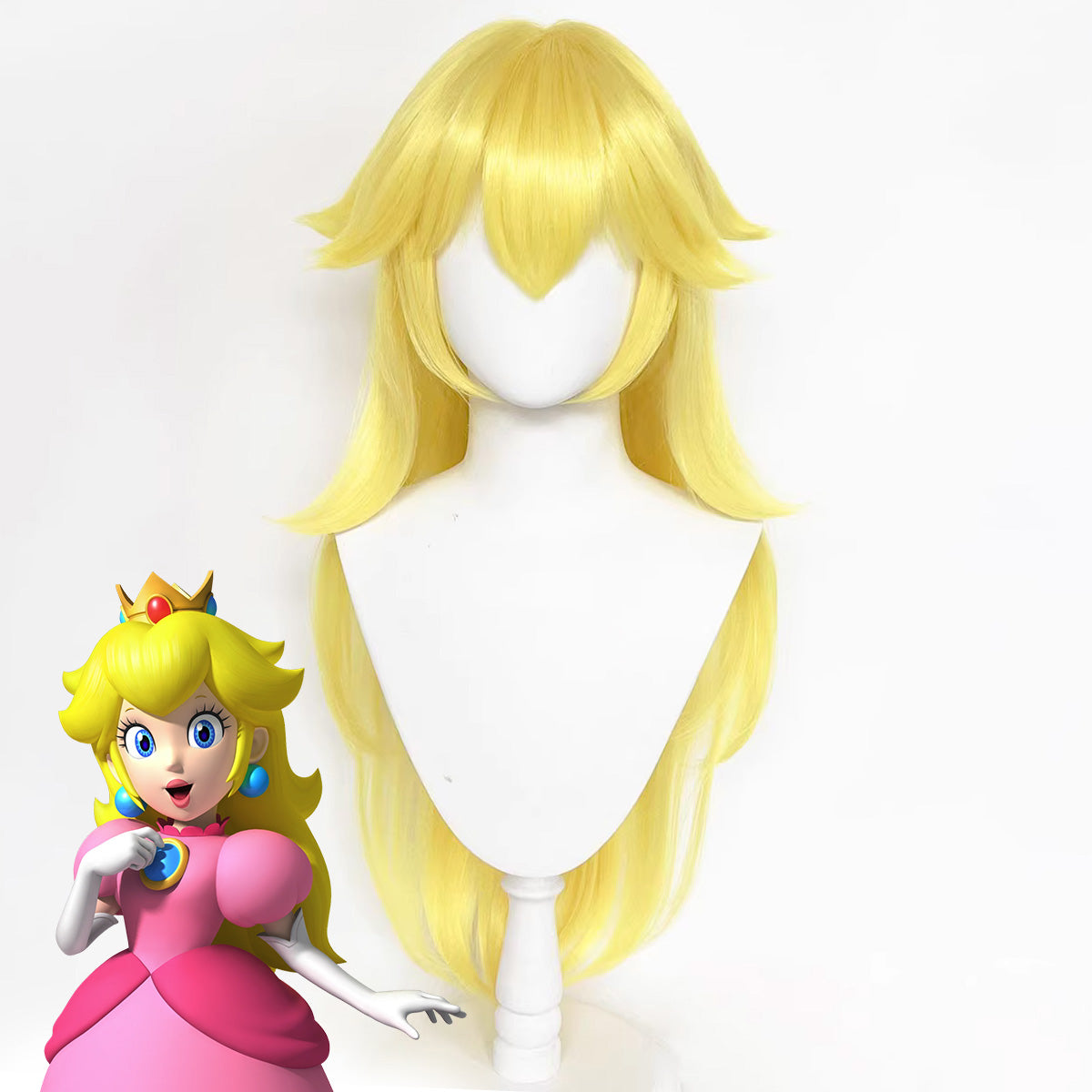 Halloween Women Peach Pink Princess Golden Cosplay Wig – Gcosplay