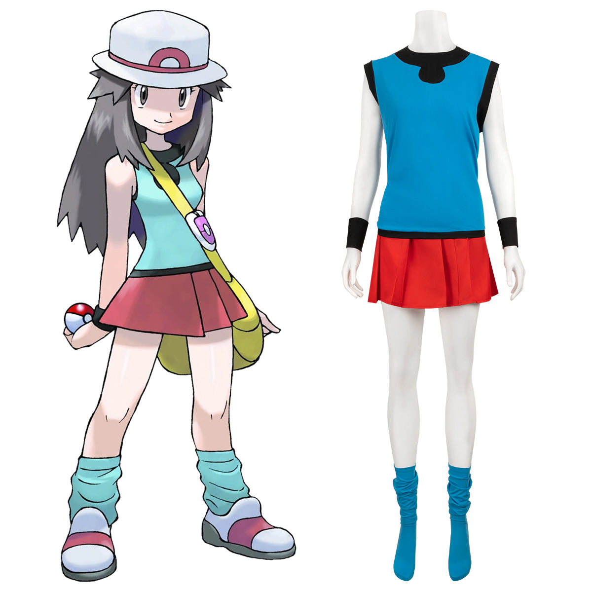 Pokemon FireRed LeafGreen PM Leaf Cosplay Costume Male / XXL