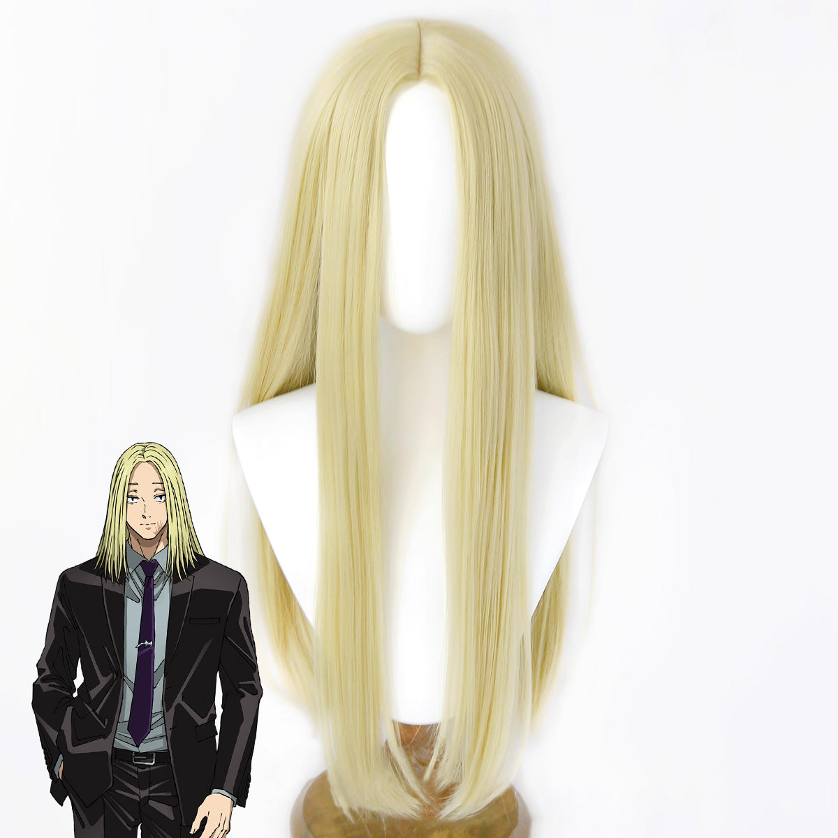 Anime Sakamoto Days Shaotang Ru Cosplay Wig with Circle Buns Pigtail