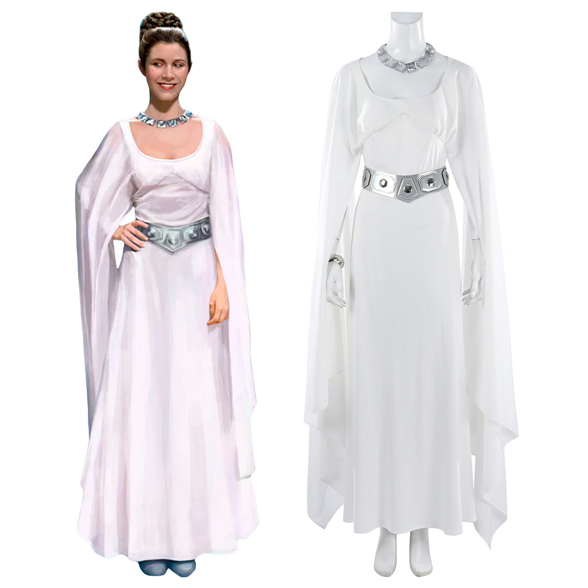 princess leia new hope dress Carrie Fisher's white Princess Leia gown worn in 'Star Wars: A New Hope' up for auction